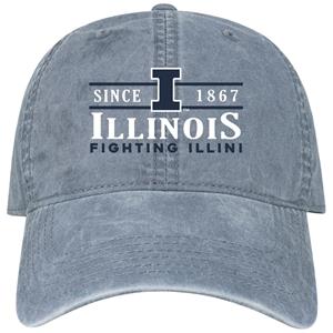 ILLINOIS FIGHTING ILLINI TERRA TWILL ADJUSTABLE CAP -  slateblue